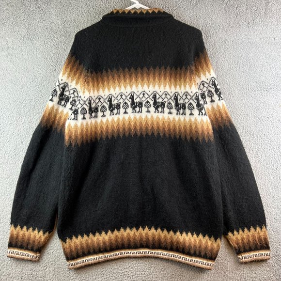 Alpaca Connection wool Alpaca Full Zip Size XL Southwest sweater - Picture 2 of 8